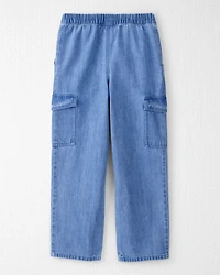 Kid Organic Cotton Chambray Cargo Pants