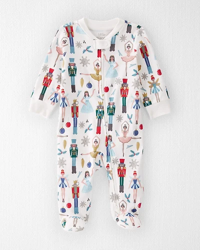 Baby Organic Cotton Holiday Nutcracker Sleep & Play Pajamas