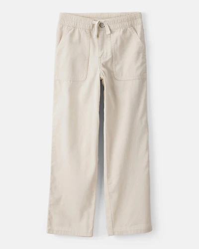 Girls Cotton Wide-Leg Pants