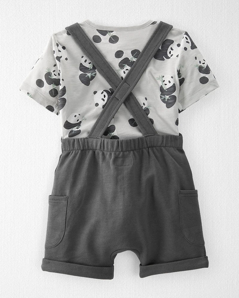 Toddler 2-Piece Organic Cotton Shortall Set