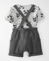 Toddler 2-Piece Organic Cotton Shortall Set
