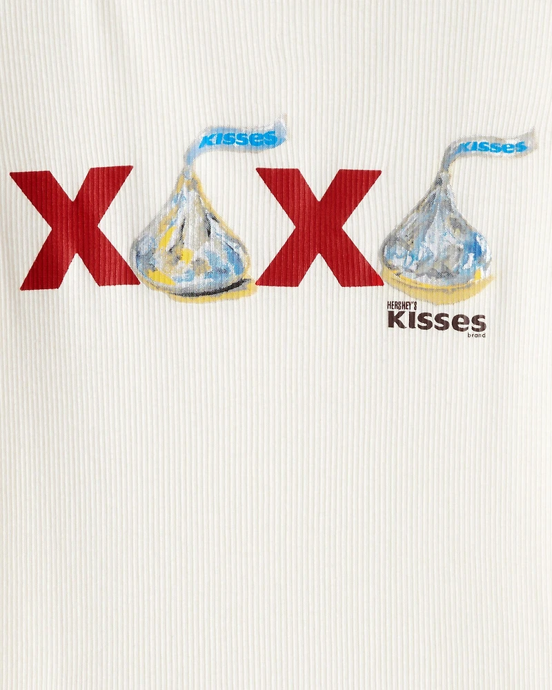 Girls Hershey Kisses XOXO Long-Sleeve Top - Cream