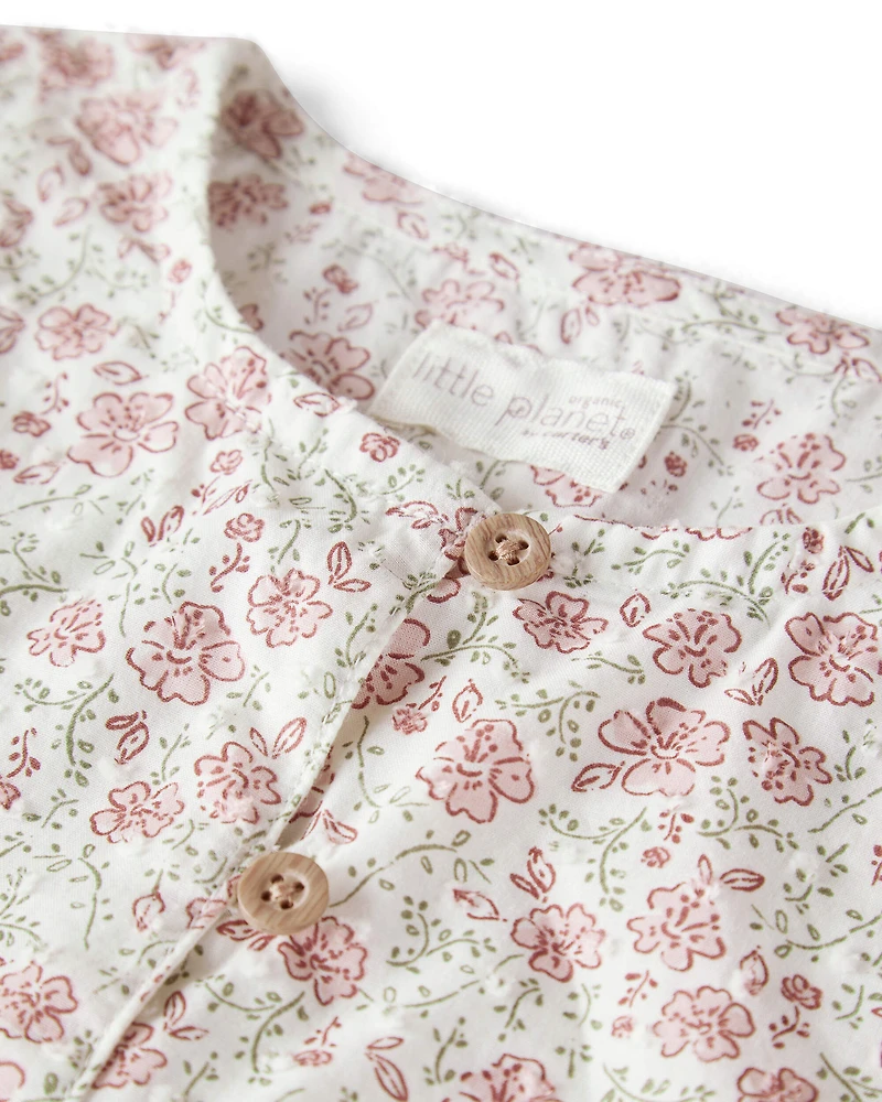 Toddler Girl Organic Cotton Dress Prairie Blossom Print