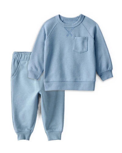 Baby Boy 2-Piece Daydream Fleece Long-Sleeve Sweatshirt & Joggers Set - Pink/Blue