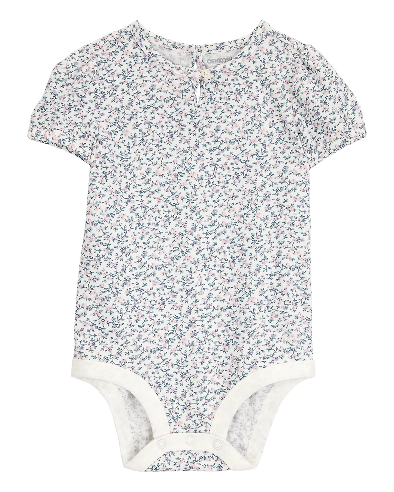 Baby Floral Short-Sleeve Bodysuit