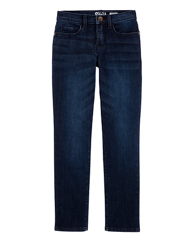 Kid Dark Wash Slim-Fit Skinny-Leg Jeans