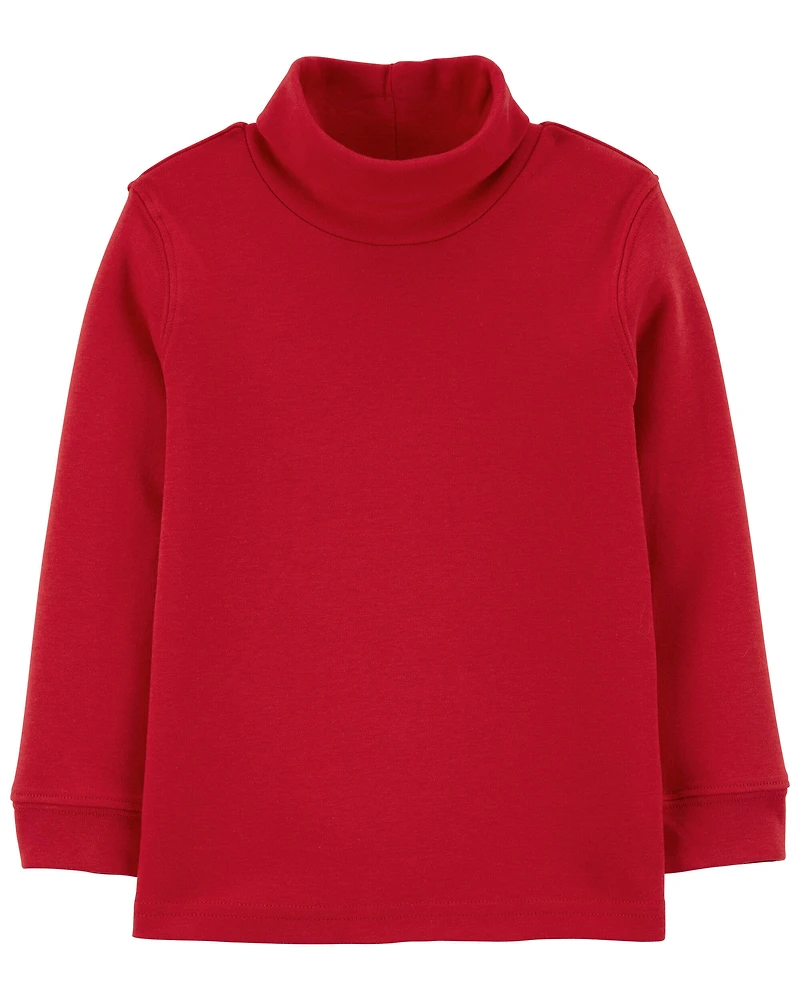 Toddler Boy Cotton Turtleneck - Red