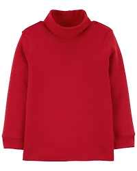 Toddler Boy Cotton Turtleneck - Red