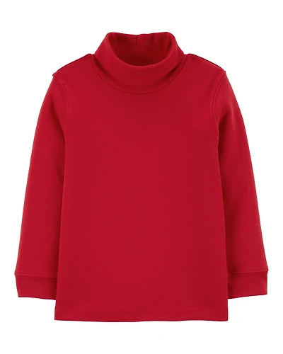 Toddler Boy Cotton Turtleneck - Red