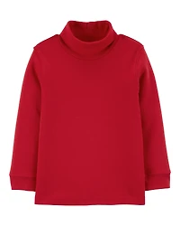Toddler Boy Cotton Turtleneck - Red