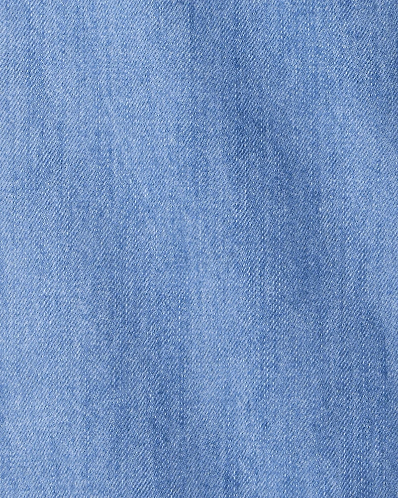 Kid Organic Cotton Denim Cargo Pants