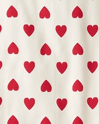 Kid Organic Cotton Pajamas in Forever Hearts Print