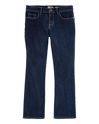 Girls Dark Wash Plus-Fit Bootcut Jeans