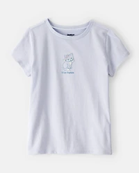 Girls Cat Short-Sleeve Graphic Tee - Blue