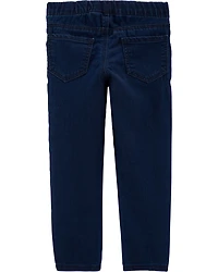 Toddler Dark Wash Elastic-Waist Jeggings