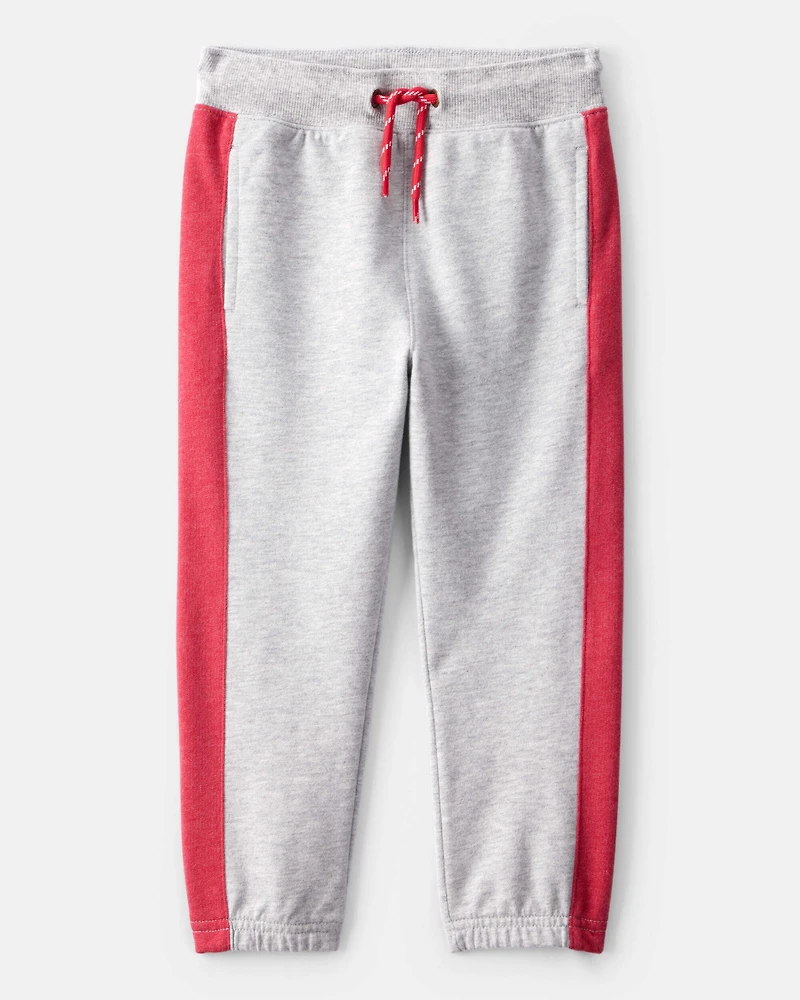 Toddler Boy 2-Piece Pullover Sweatshirt & French Terry Joggers Set - Heather/Red