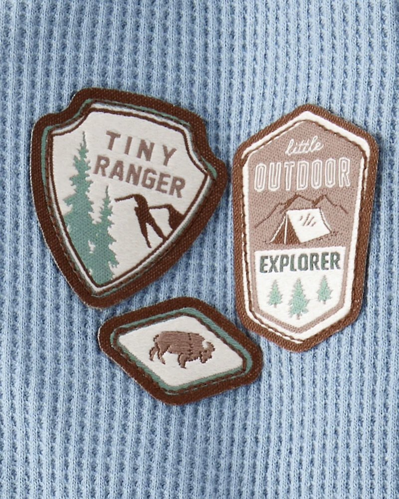 Baby 2-Piece Park Ranger Thermal Bodysuit Pant Set - Blue