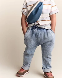 Toddler Playground Pant in Avenue Wash Denim - Blue