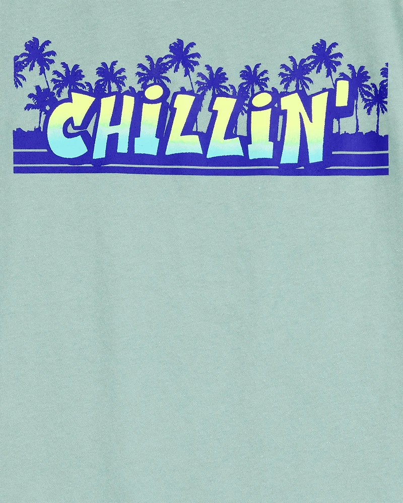 Kid Chillin' Short-Sleeve Graphic Tee - Green