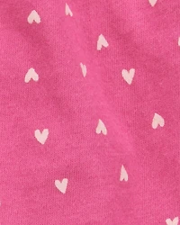 Baby Girl 2-Piece Heart Flutter-Sleeve Bodysuit Pant Set - Pink/Blue