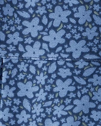 Kid Floral Pleated Pull-On Skort - Navy