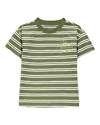 Toddler Sun Striped Cotton Short-Sleeve Tee - Green