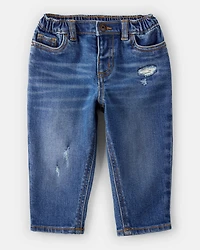 Baby Boy Distressed Denim Jeans - Blue