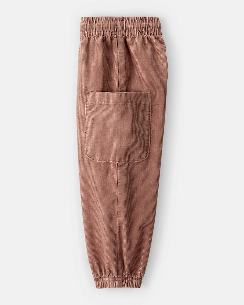 Toddler Boy Corduroy Joggers - Brown