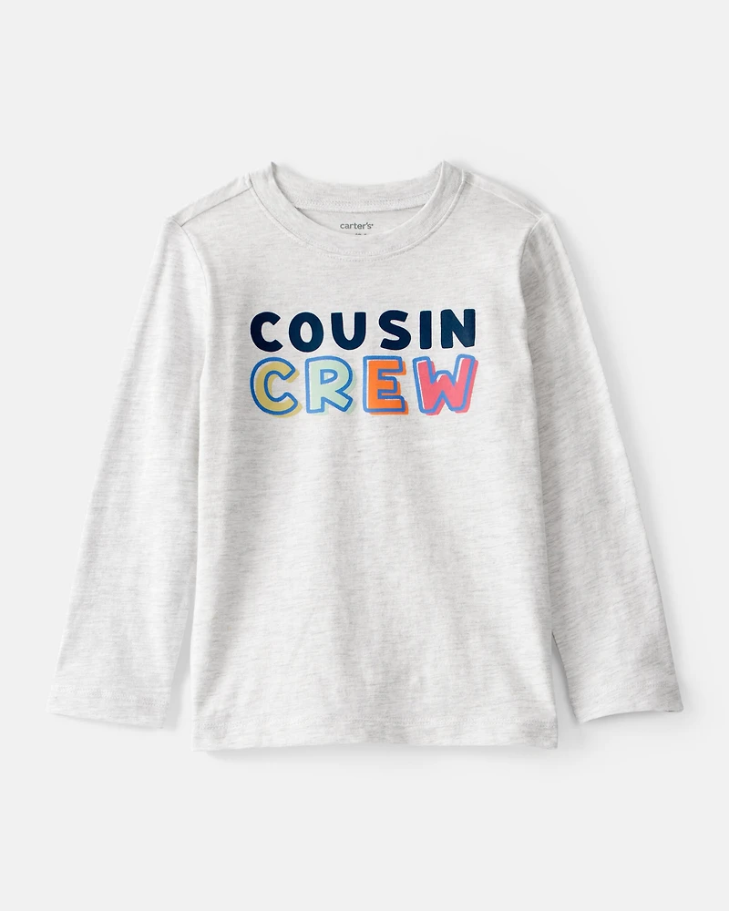 Toddler Boy Cousin Crew Long-Sleeve Graphic Tee - Grey