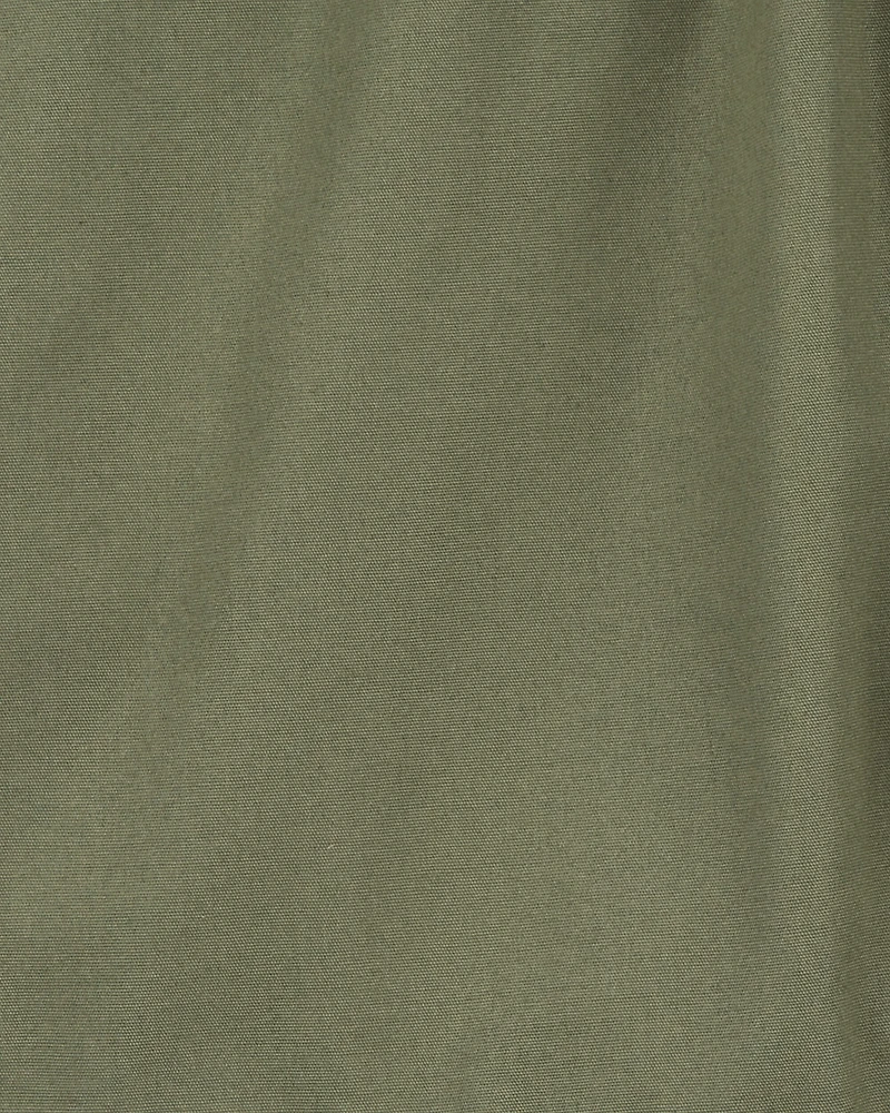 Toddler Pull-On Poplin Shorts - Olive
