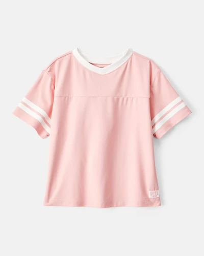 Girls Short-Sleeve Jersey Top - Pink