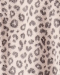 Baby Girl Leopard Print Loose Fit Long-Sleeve Sleep & Play Pajamas - Cream/Brown