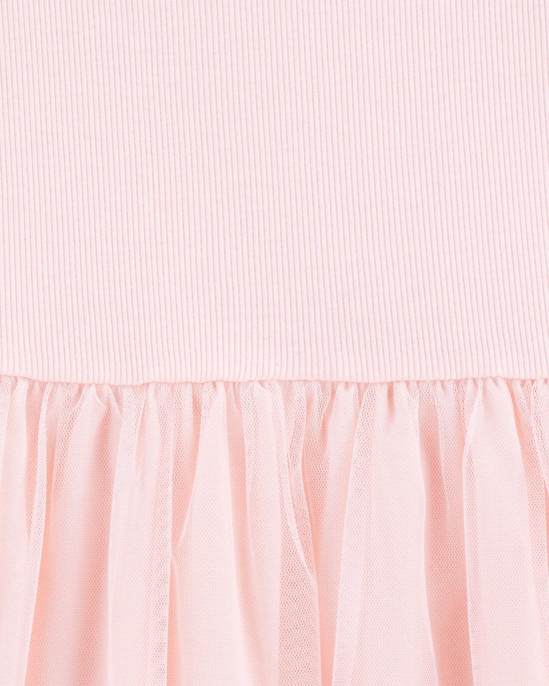 Kid Solid Short-Sleeve Dress - Pink