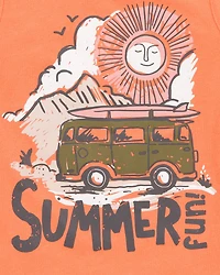 Baby Summer Graphic Tank - Orange