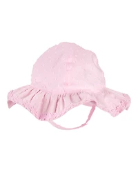 Baby Girl Floral Sun Hat - Pink