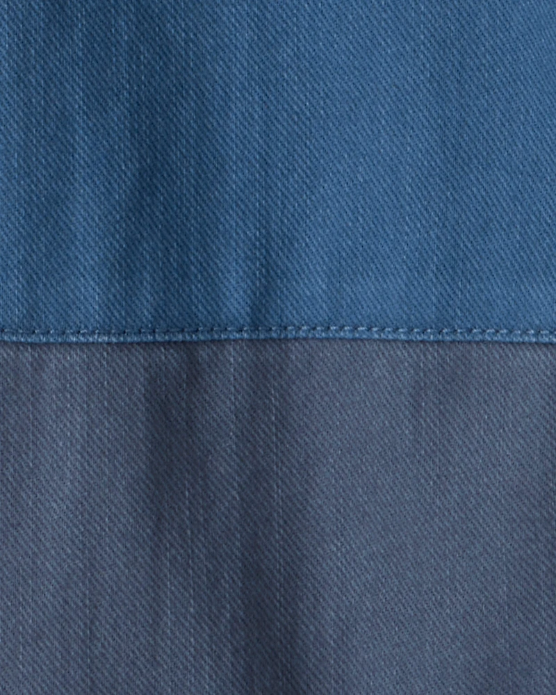 Boys Colorblock Cargo Joggers - Navy