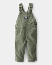 Baby Neutral Solid Corduroy Overalls - Green