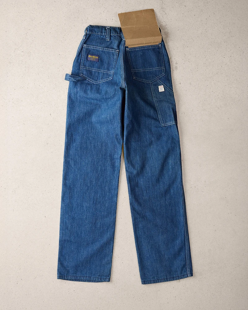 Adult X-Small Vintage Medium Wash Denim Carpenter Jeans from the OshKosh Archive Release
