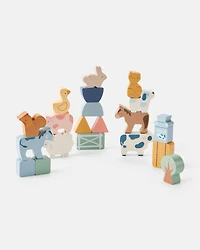 Farm Animals Wooden Activity Toy Set