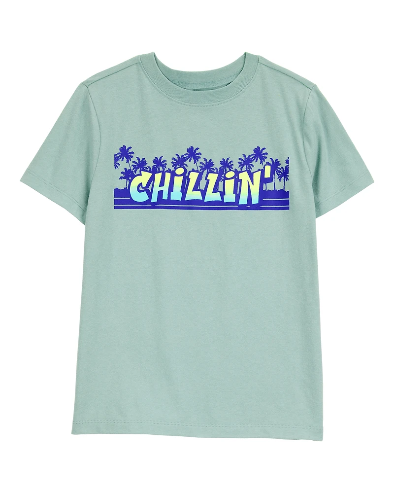 Kid Chillin' Short-Sleeve Graphic Tee - Green