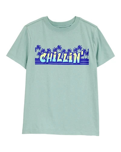 Kid Chillin' Short-Sleeve Graphic Tee - Green