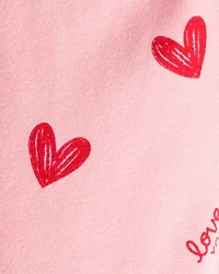 Baby Girl Heart Pull-On Stretch Leggings - Pink