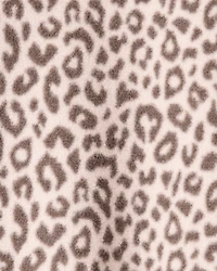 Toddler Girl Leopard Fleece Long-Sleeve Loose Fit 1-Piece Pajamas - Brown