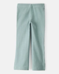 Toddler Girl Cotton Flare Leggings - Green