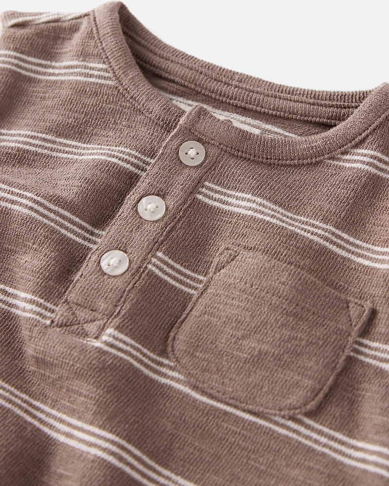 Baby Striped Romper Made with Organic Cotton