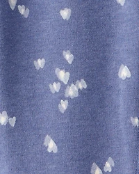 Girls Floral Print DayDream Fleece Drawstring Joggers - Navy