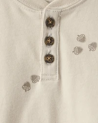 Baby Boy Acorn Short-Sleeve Tee - Brown