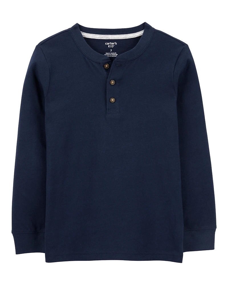 Kid Long-Sleeve Henley Tee