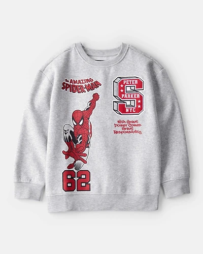 Boys ©Marvel Spider-Man Pullover Sweatshirt - Grey