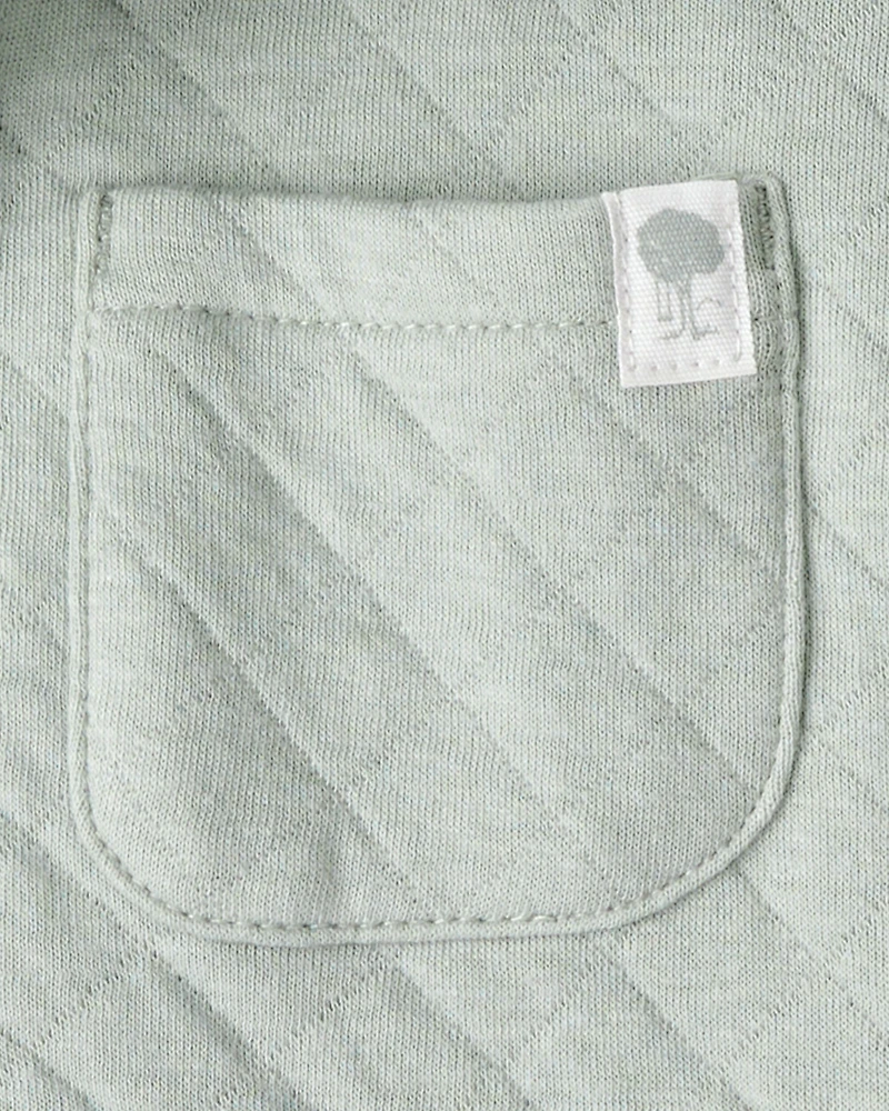 Baby Boy 3-Piece Quilted Jacket Outfit Set - Green